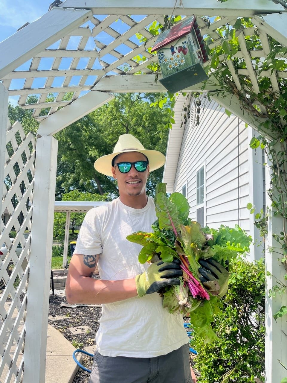 Christian in his garden